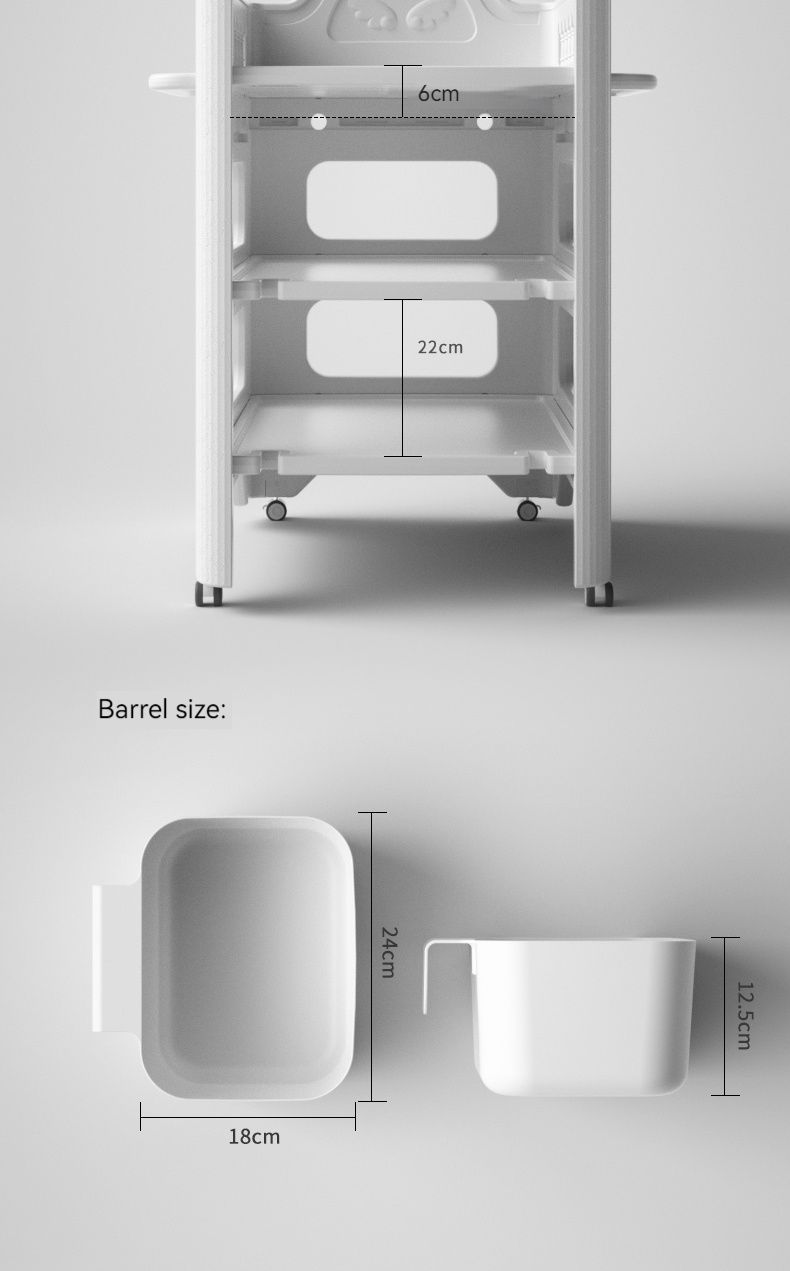 Multi-functional Pull-out Diaper-Changing Table With Storage Box Crib