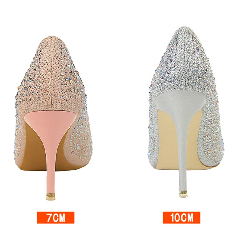 Big Tree - High-Heeled Pointed Party, Wedding or First Date Shoes! White