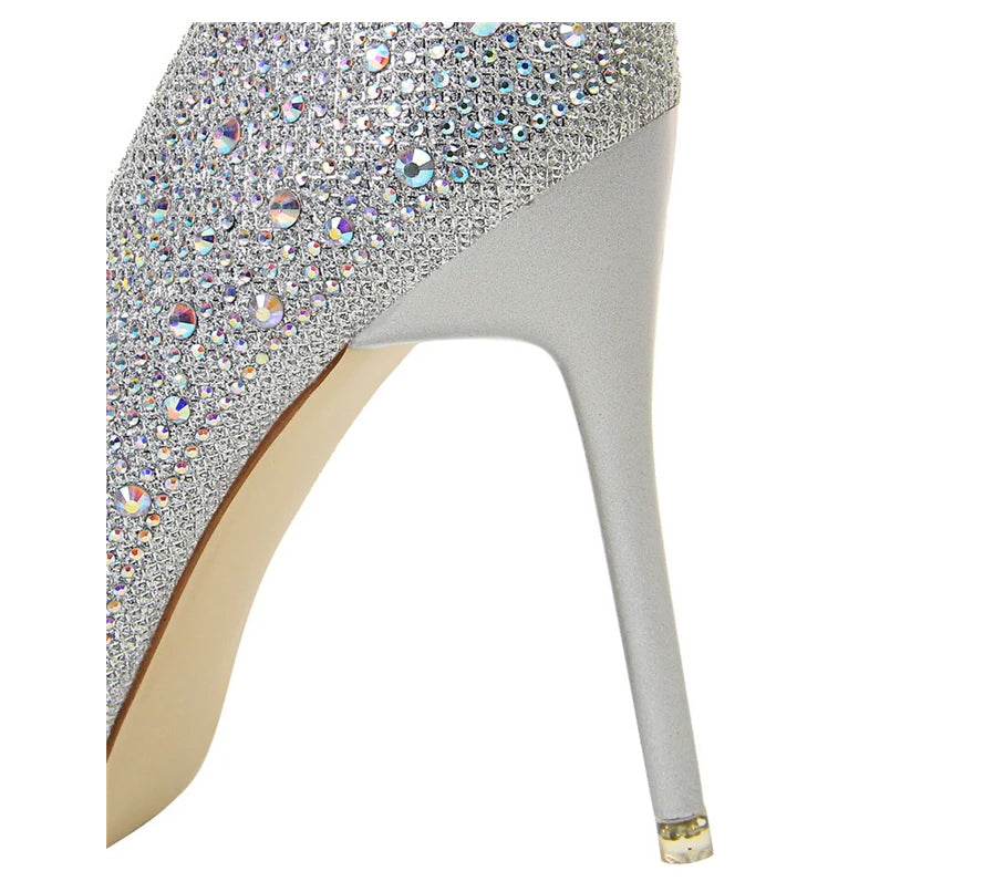 Big Tree - High-Heeled Pointed Party, Wedding or First Date Shoes! White