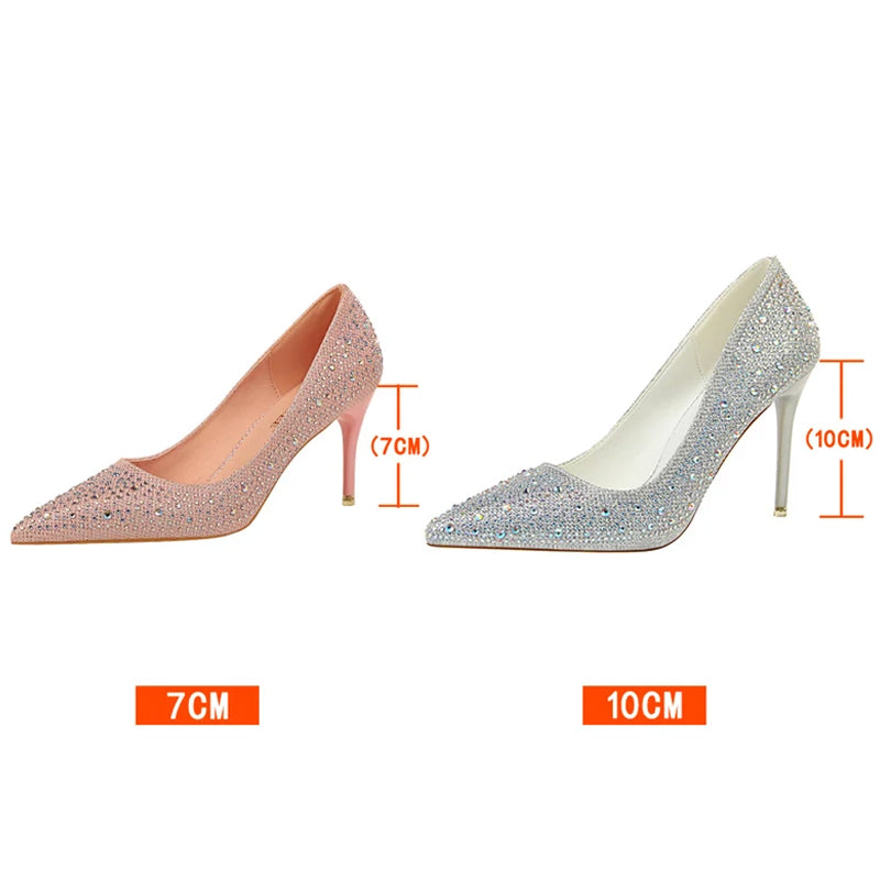 Big Tree - High-Heeled Pointed Party, Wedding or First Date Shoes! White