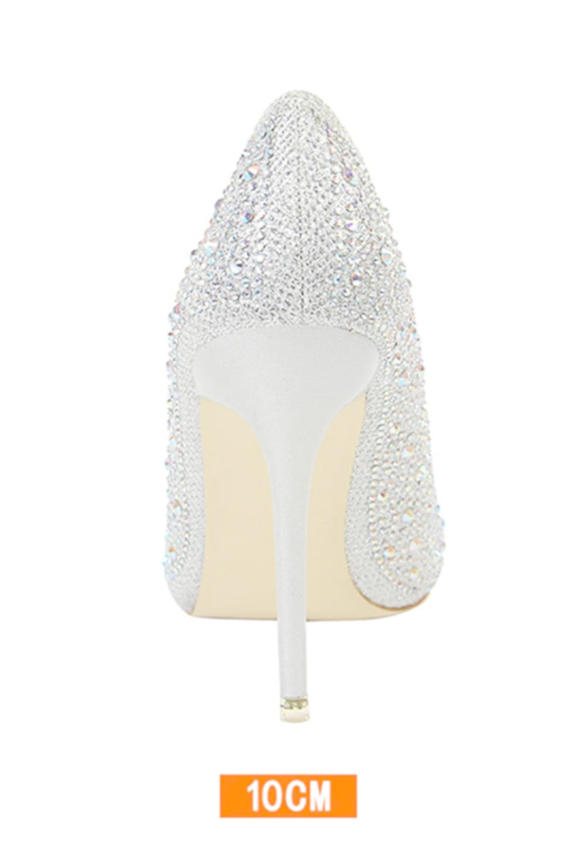 Big Tree - High-Heeled Pointed Party, Wedding or First Date Shoes! White