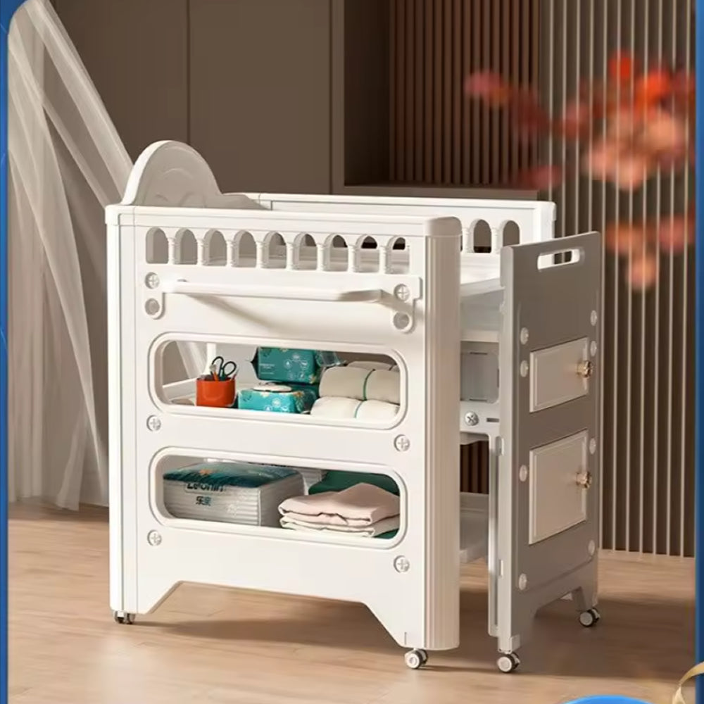 Multi-functional Pull-out Diaper-Changing Table With Storage Box Crib