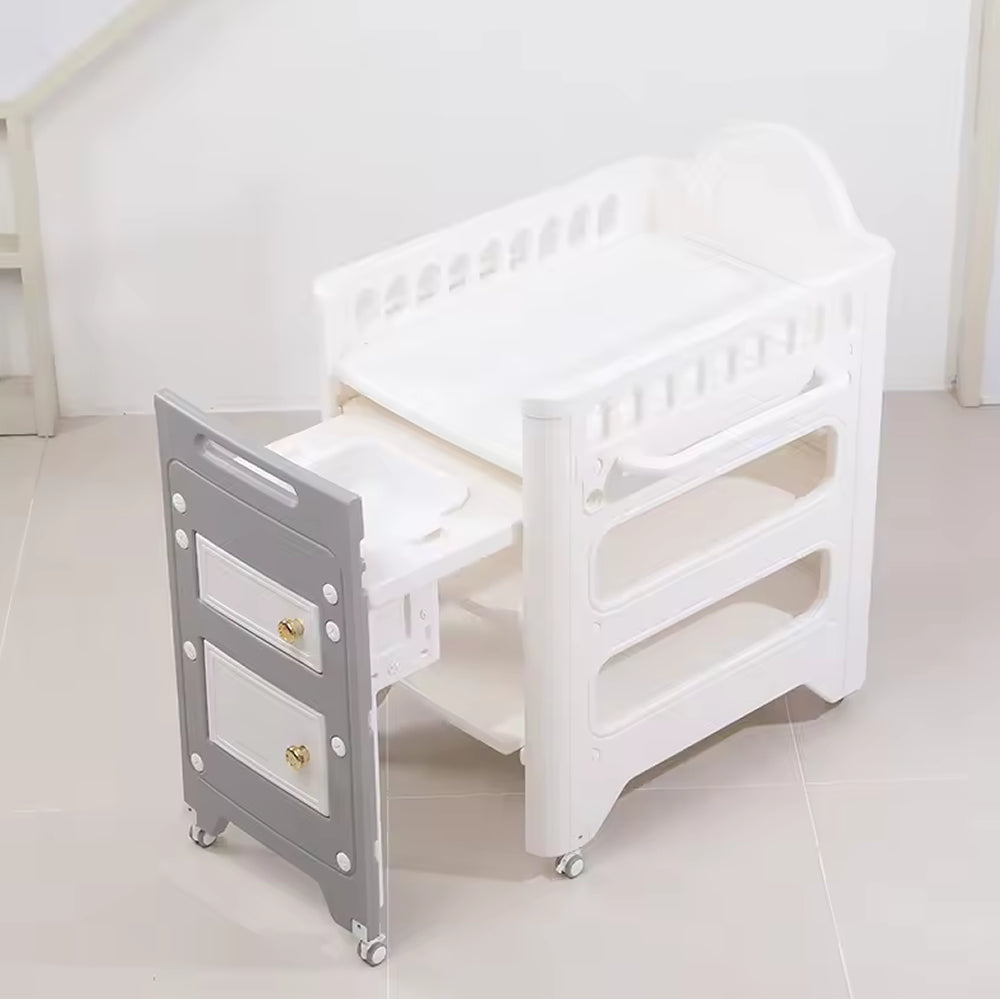 Multi-functional Pull-out Diaper-Changing Table With Storage Box Crib