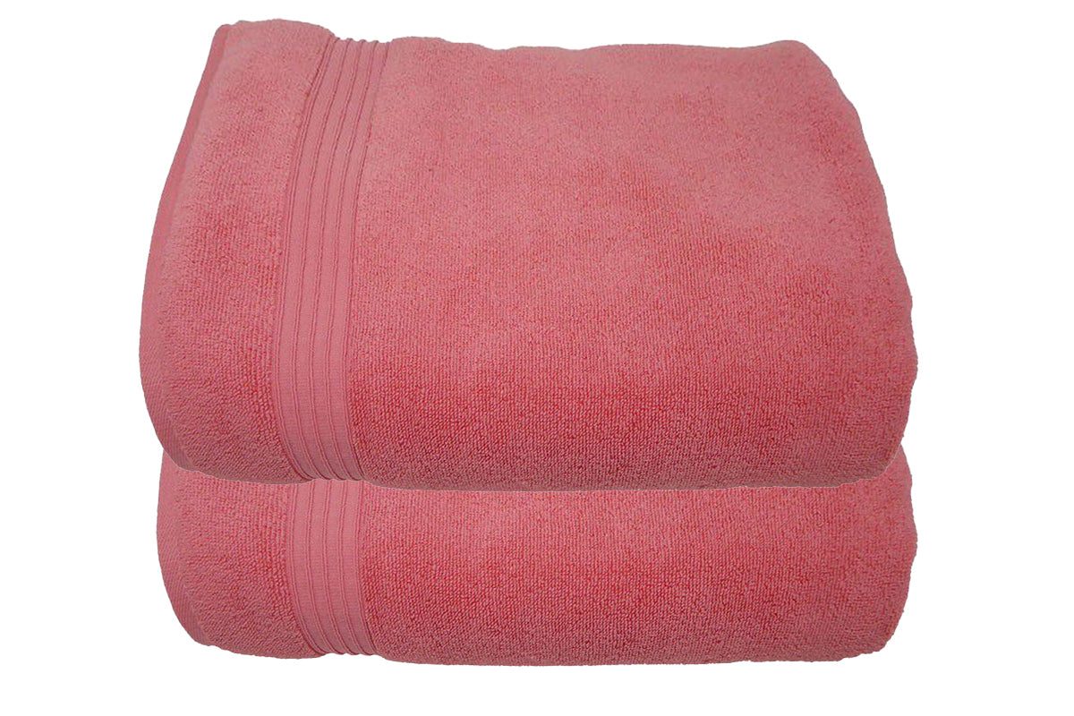 100% Cotton Luxurious Terry Zero Twist 70x130cms Bath Towel - Set of 2
