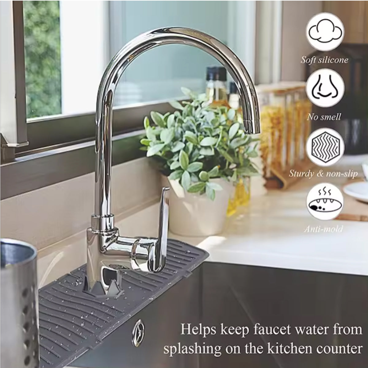Silicon Faucet Splash Guard Size 61cmX14.4CM