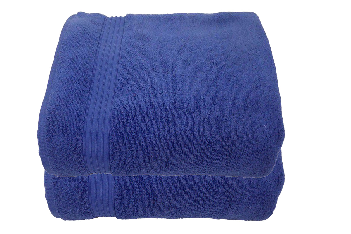 100% Cotton Luxurious Terry Zero Twist 70x130cms Bath Towel - Set of 2