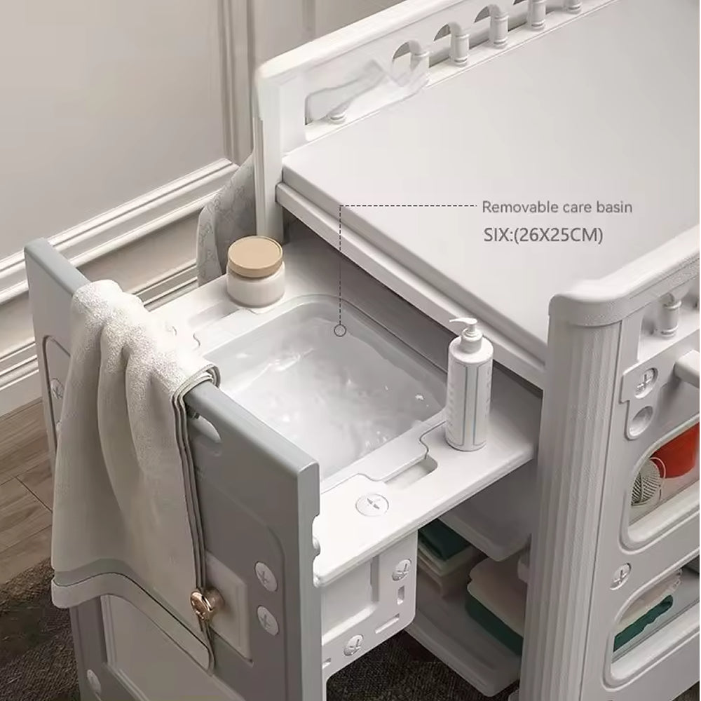 Multi-functional Pull-out Diaper-Changing Table With Storage Box Crib