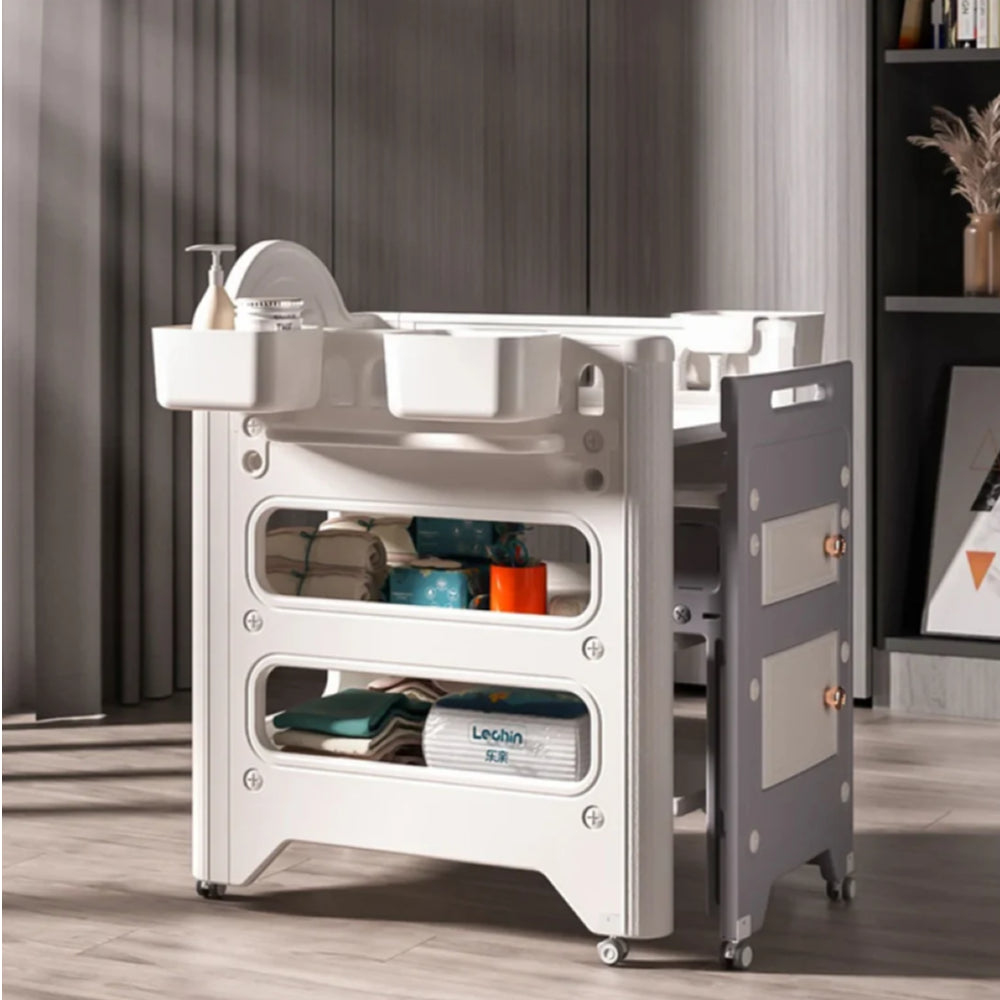 Multi-functional Pull-out Diaper-Changing Table With Storage Box Crib
