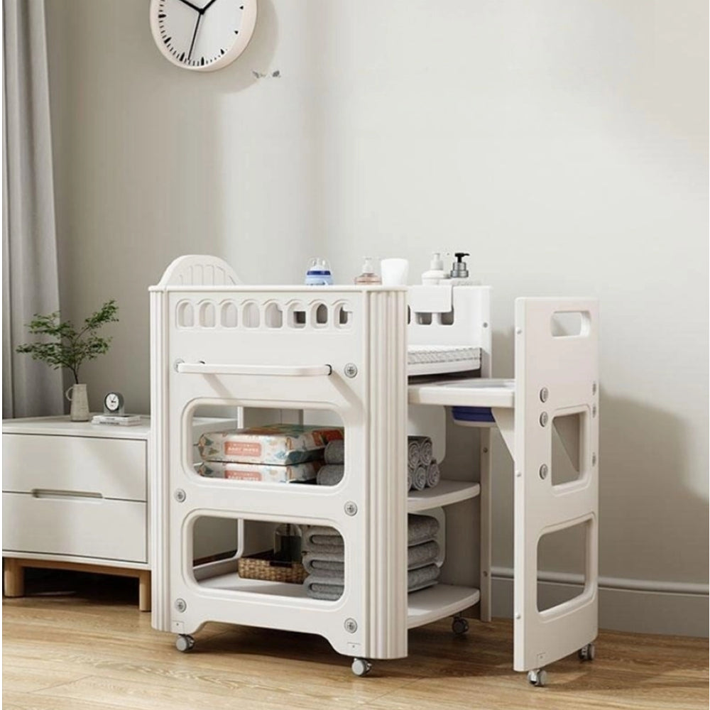Multi-functional Pull-out Diaper-Changing Table With Storage Box Crib
