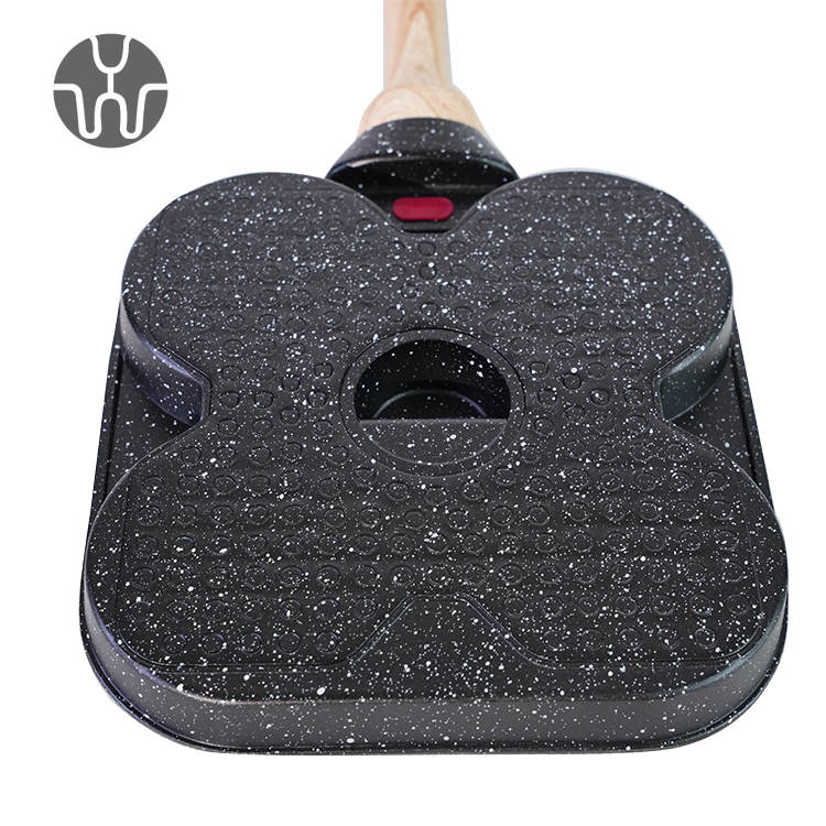 Nonstick Egg Fry Pan 3 Section Frying Square Grill Pan Breakfast Pans
