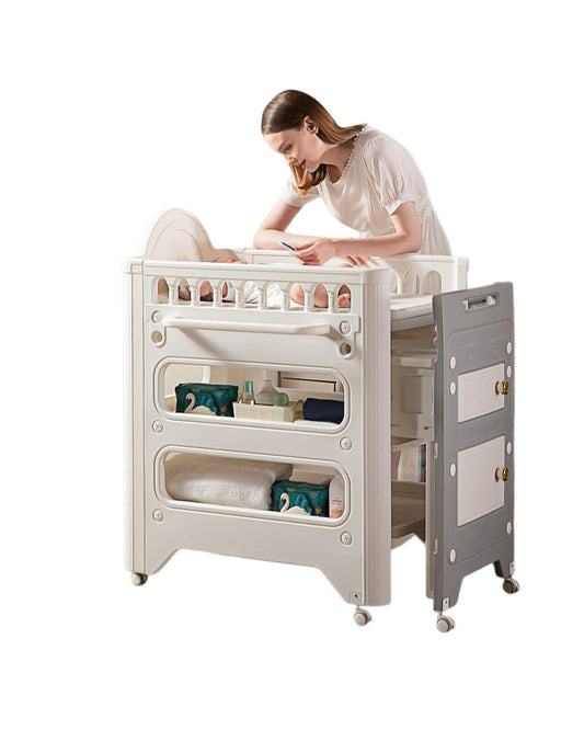 Multi-functional Pull-out Diaper-Changing Table With Storage Box Crib