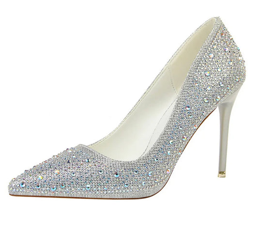 Big Tree - High-Heeled Pointed Party, Wedding or First Date Shoes! White