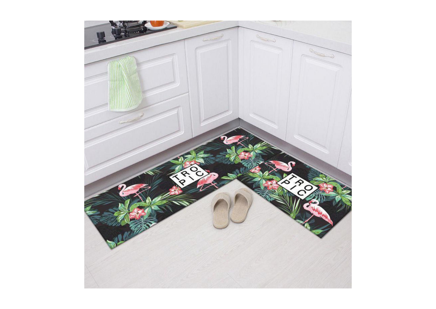 Anti-Fatigue Non-Slip Waterproof 3D Printed Kitchen Rugs - Set of 2