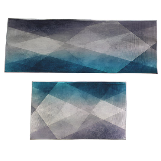 Anti-Fatigue Non-Slip Waterproof 3D Printed Kitchen Rugs Set of 2