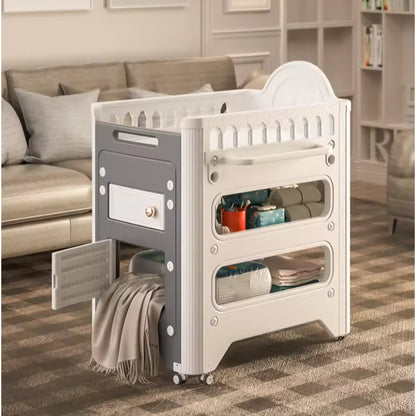 Multi-functional Pull-out Diaper-Changing Table With Storage Box Crib