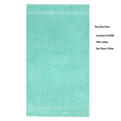100% Cotton Luxurious Terry Zero Twist 70x130cms Bath Towel - Set of 2