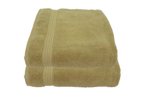 100% Cotton Bath Towel Luxurious Terry Zero Twist 70x130cms - Set of 2