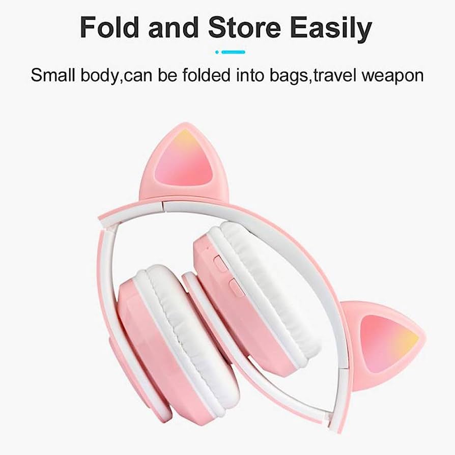 Easy Kids Cat Ear Bluetooth Wireless Headphones